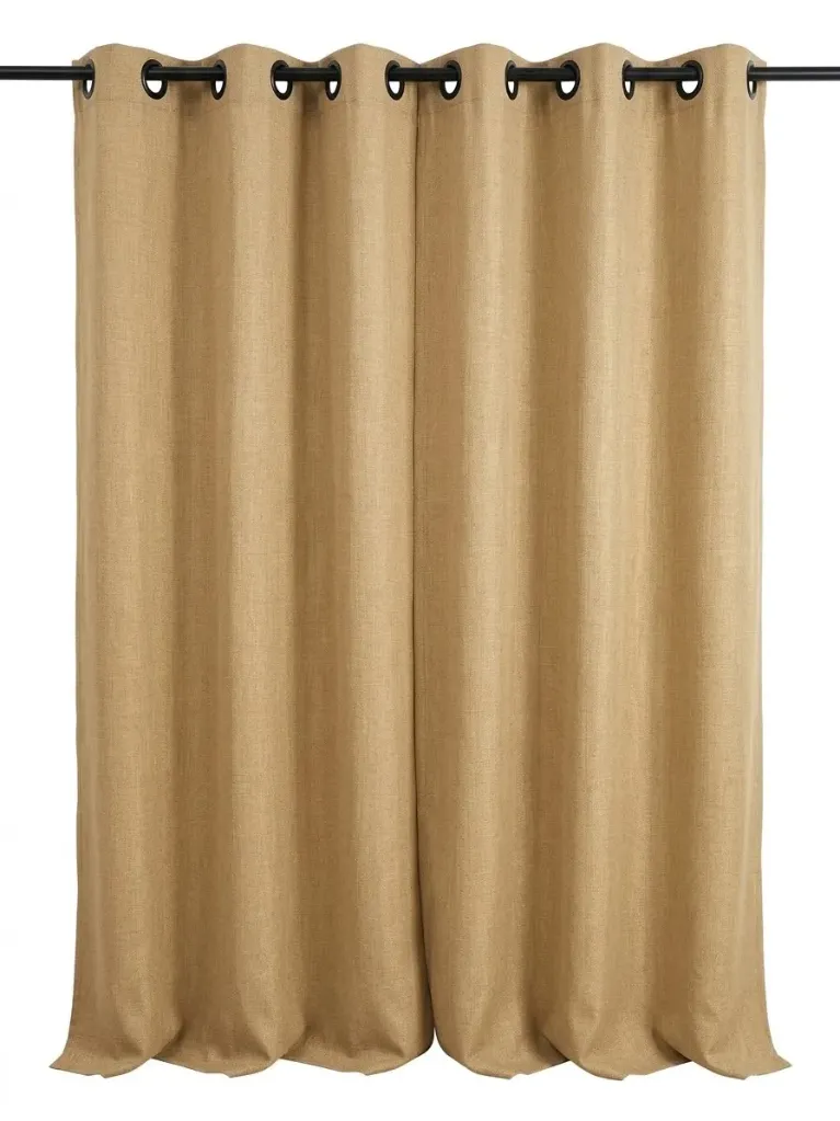 Cortina linho castanho 230cm